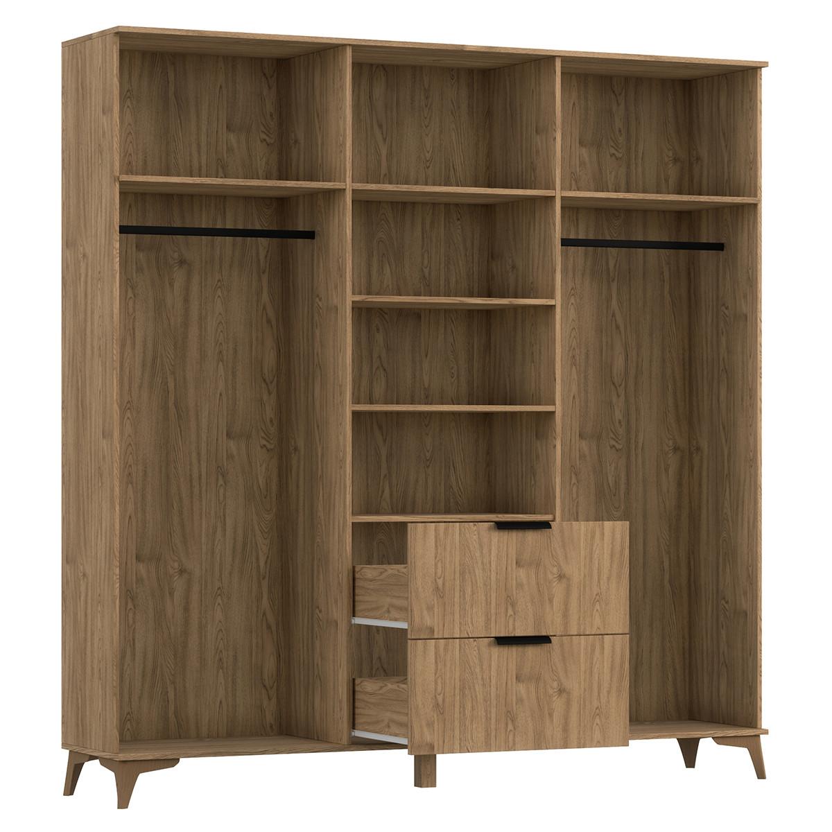 SCHRANK 3 Türen Esteban Holz - Braun, Holzwerkstoff (100/192/60cm) - Petits-meubles