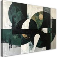 LEINWANDBILD 3D und geometrisch 45x30cm - Grün, Textil (45/30cm) - Feeby