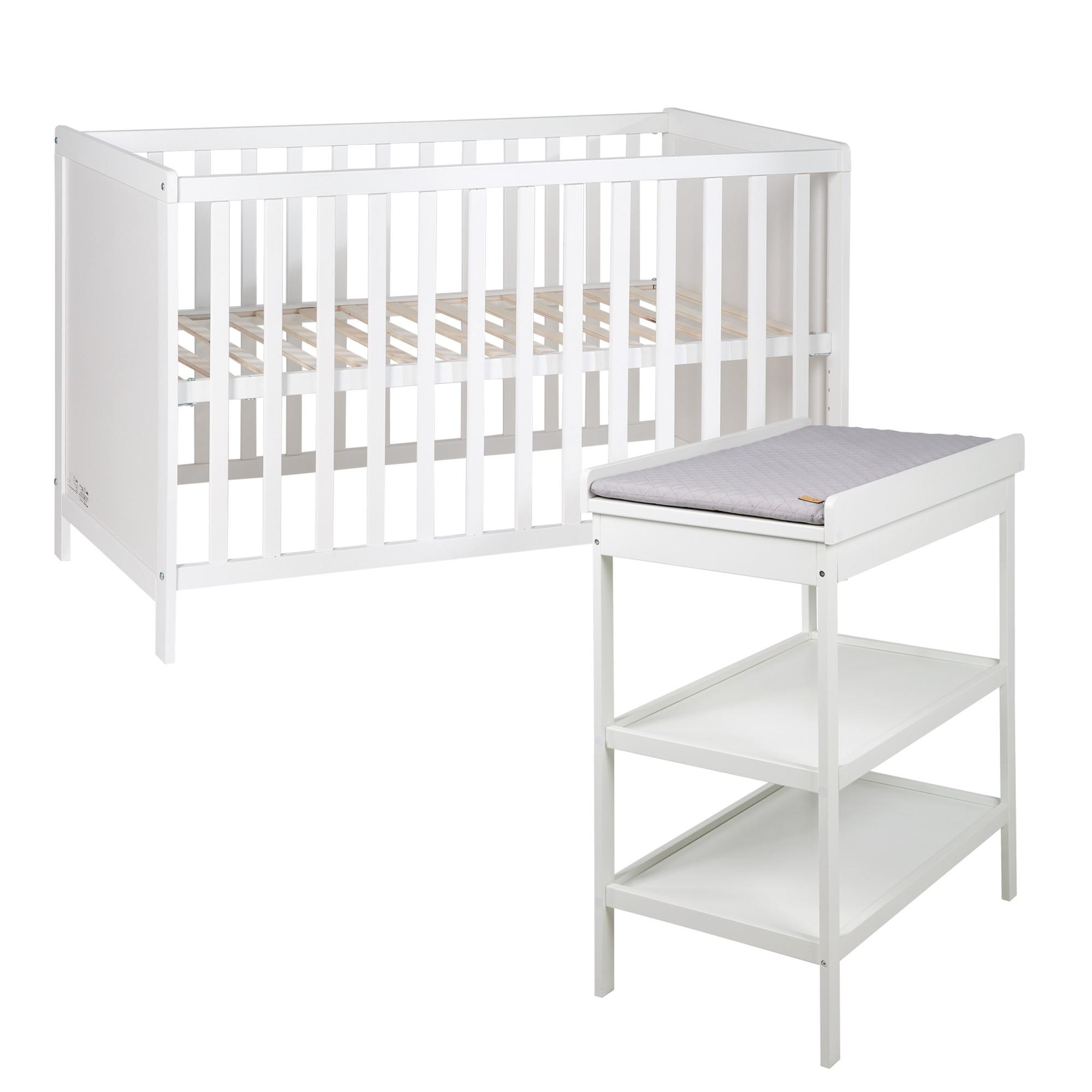 KINDERZIMMERSET 3-tlg roba Style grau - Weiß, Holzwerkstoff (66/76/123cm) - Roba
