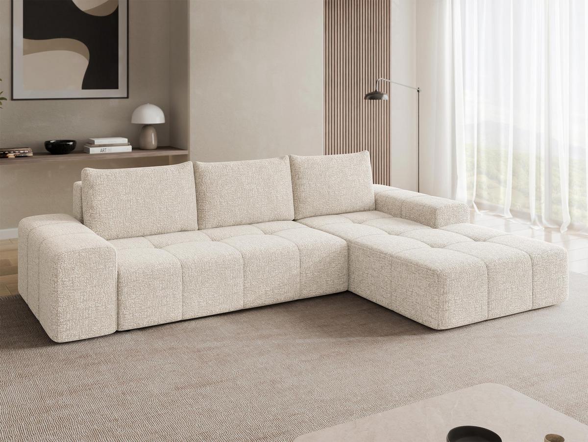 ECKSCHLAFSOFA Tonseo L, Seite: Rechts - Schwarz/Naturfarben, Holz/Kunststoff (275/173cm) - MIRJAN24