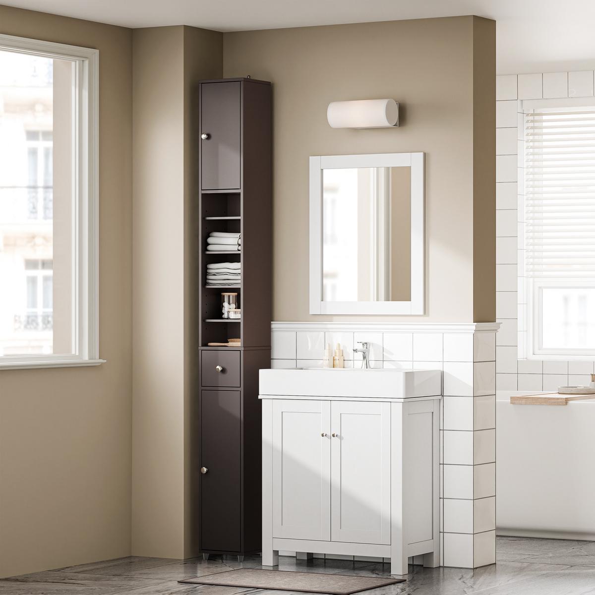 HOCHSCHRANK Braun - Braun, Holzwerkstoff (20/180/20cm) - SoBuy