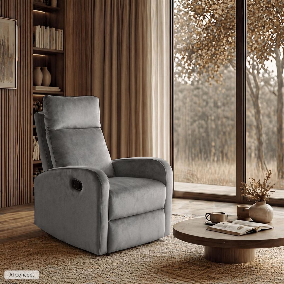 RELAXSESSEL ZYGGI II, Polstersessel - Grau, Textil (67/103/74cm) - Lookway