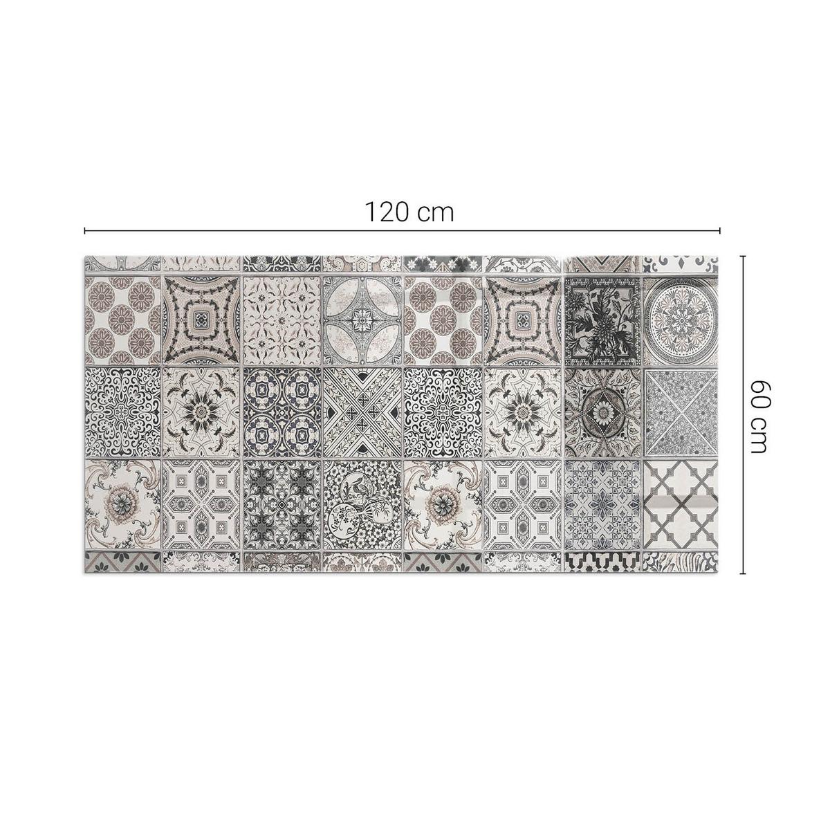 GLASPLATTE für Kamin 120x60 cm - Schwarz, Glas (120/60/0.4cm) - TULUP