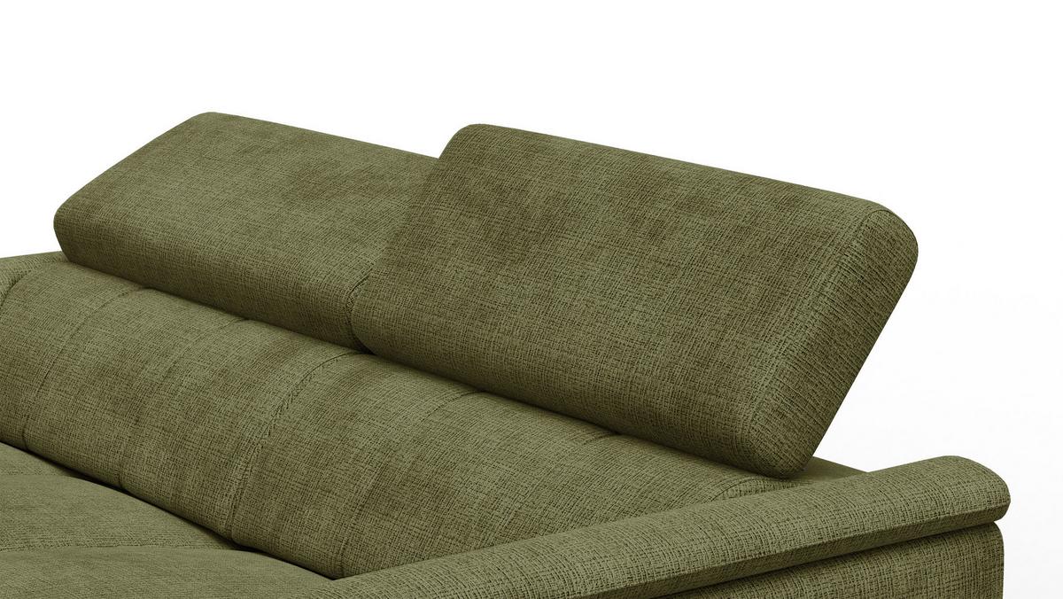RELAXSOFA RODEN 3-Sitzer, olive - Olivgrün, Holz/Textil (194/82/103cm) - Wozimo
