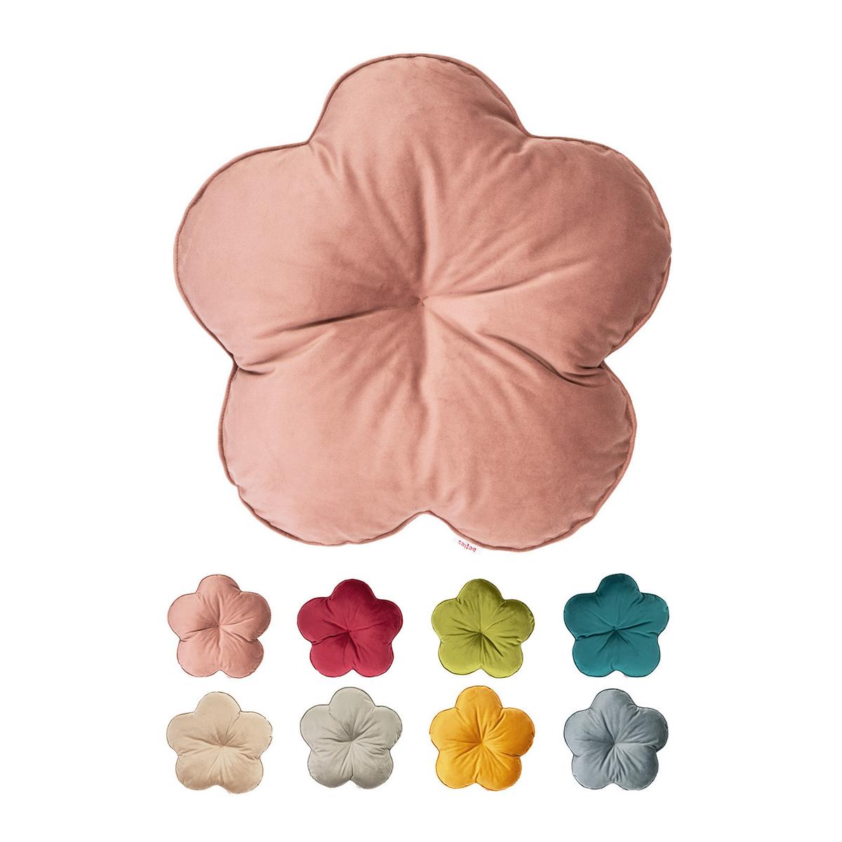KISSEN-BLUME Samt&Sonders altrosa 50 cm Ø - Altrosa, Textil (50cm) - beties Heimtextil