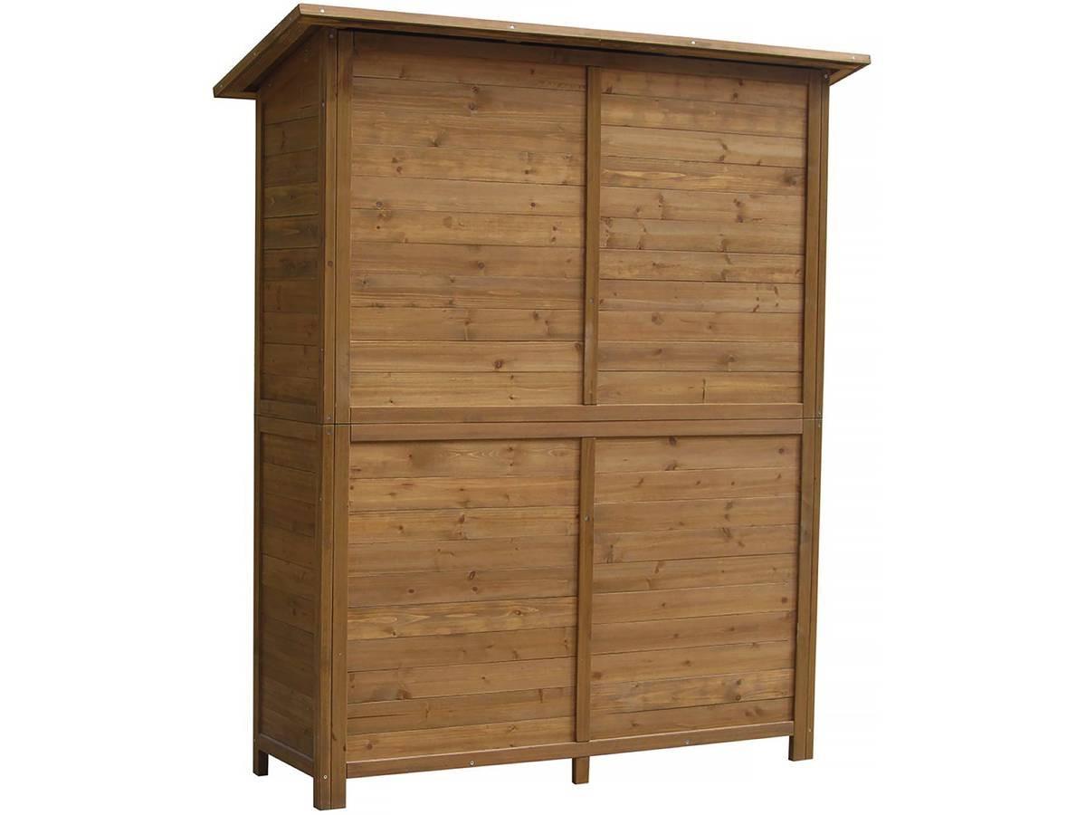 GARTENSCHRANK - GARTENTRUHE espacio Braun - Braun, Holz (49/162/140cm) - Habitat Garten