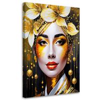 LEINWANDBILD Menschen & Charaktere 40x60cm - Goldfarben, Textil (40/60cm) - Feeby