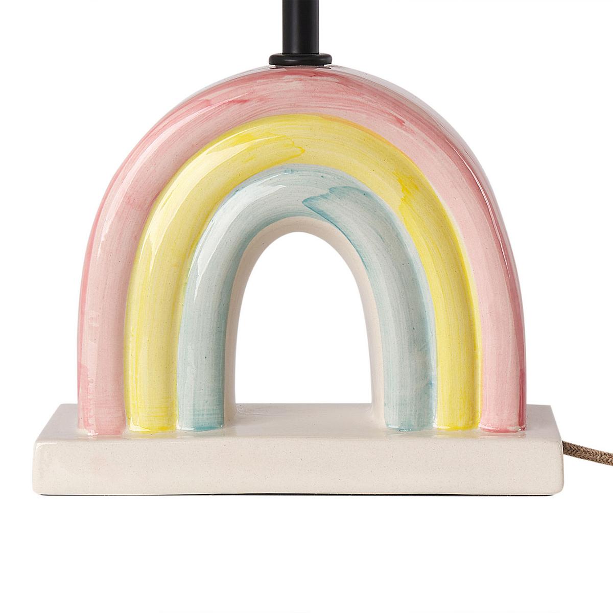 TISCHLEUCHTE Bunt/Weiß Titna - Multicolor/Weiß, Keramik (28/28/42cm) - Beliani