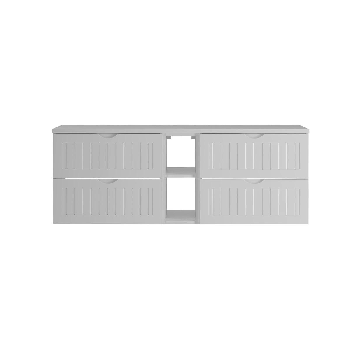 WASCHTISCHUNTERSCHRANK 140.6cm Soline Weiß - Weiß, Holzwerkstoff (140.6/52.2/45.8cm) - Petits-meubles