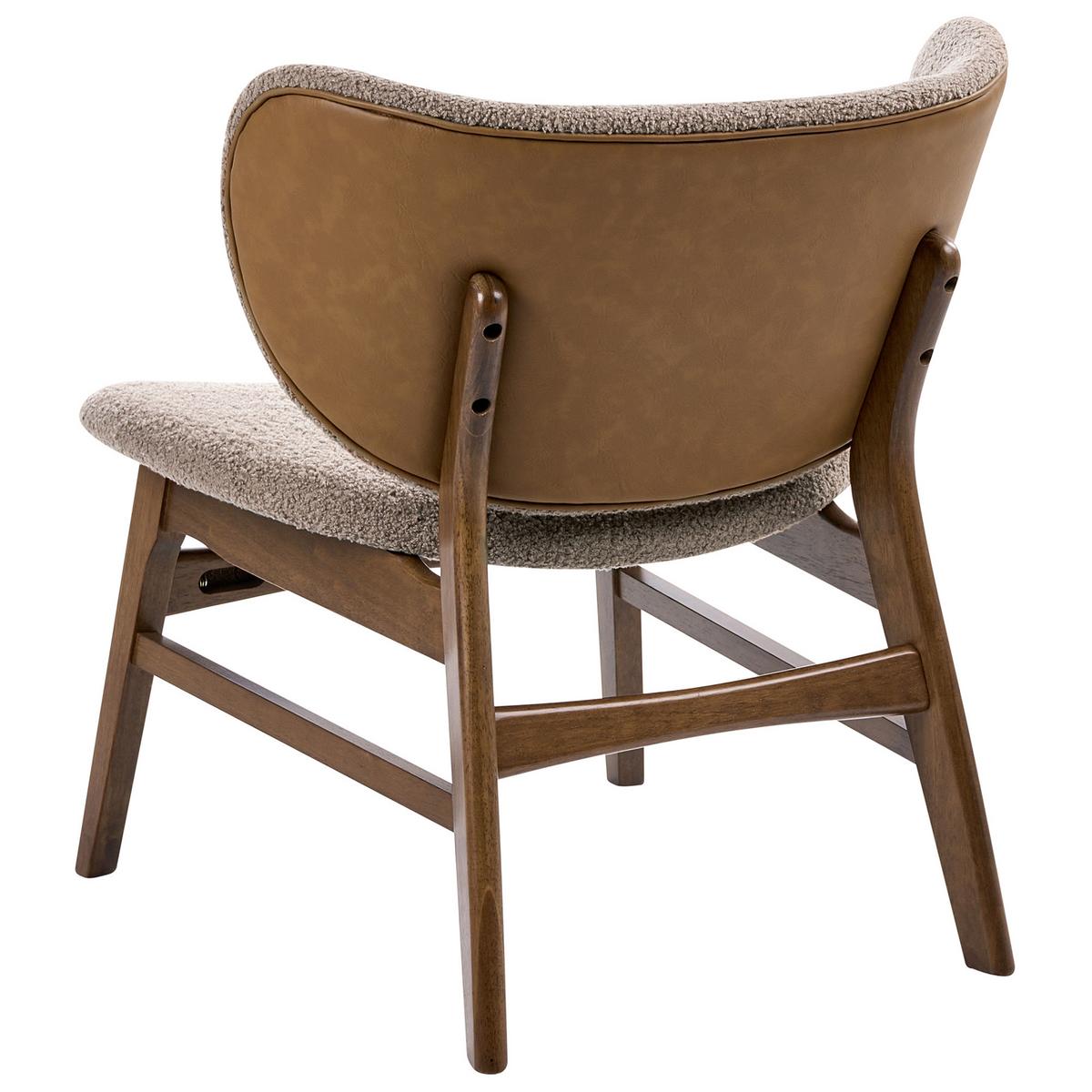 SESSEL Bouclé Taupe Day - Taupe, Textil (62/70/69cm) - Beliani