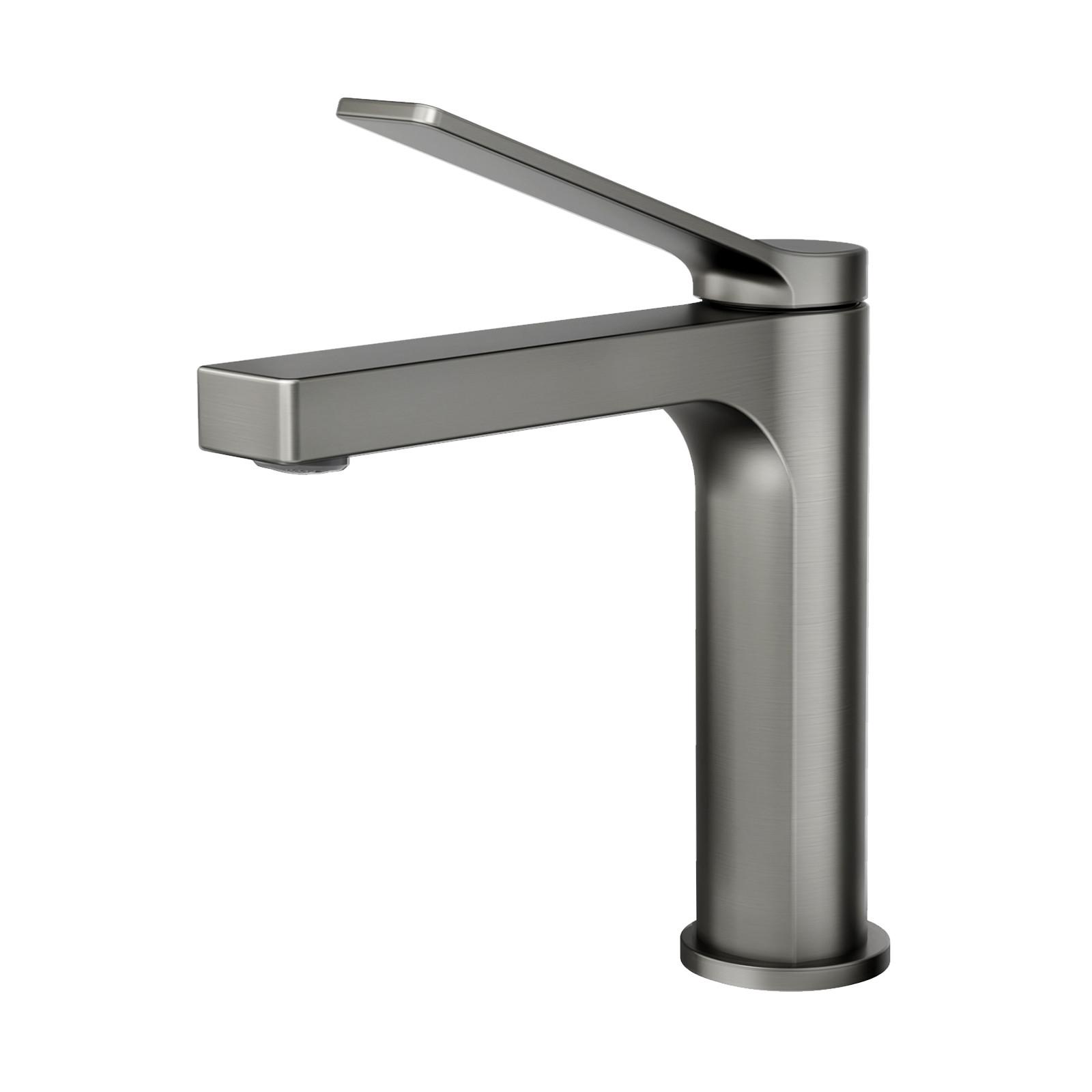 WASCHTISCHARMATUR Anthrazit 19,5/17,3/4,6 cm - Anthrazit, Metall (17.3/4.6/19.5cm) - EMKE