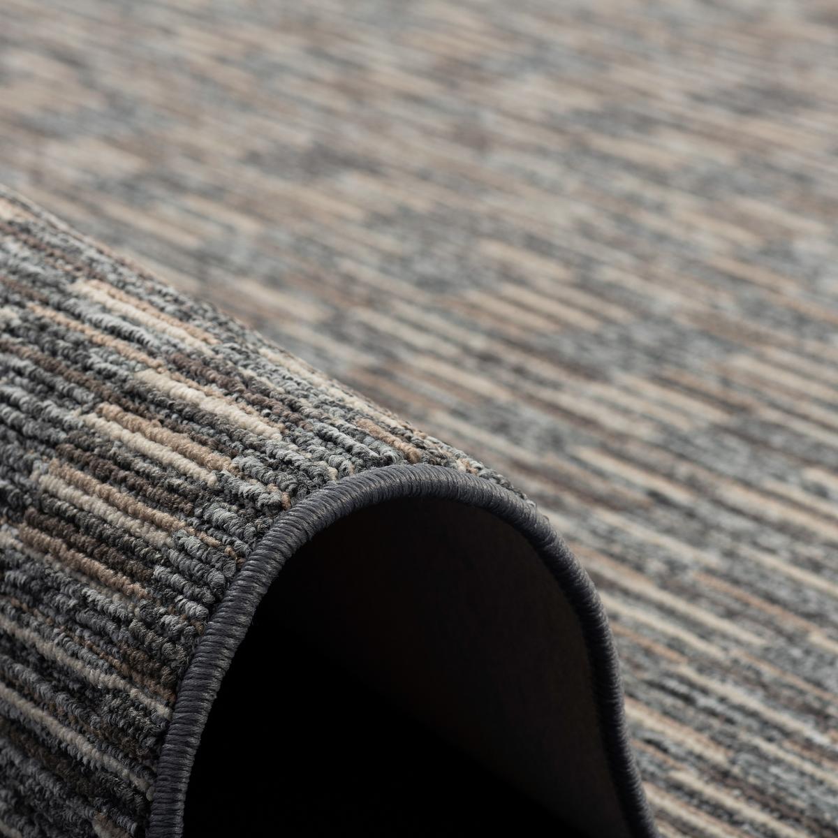STREIFENBERBER TEPPICH MODERN STRIPES - Anthrazit, Textil (80/160cm) - Snapstyle