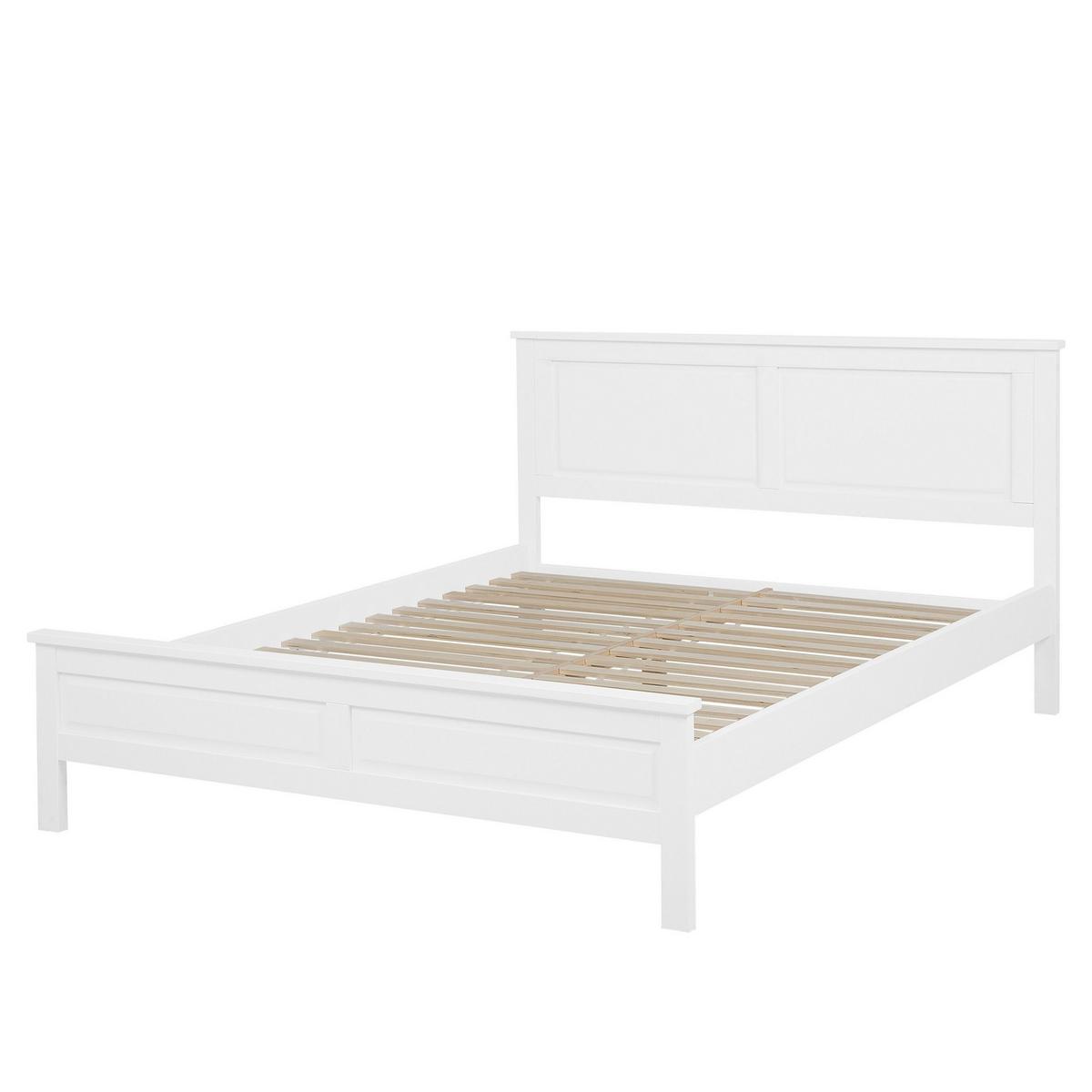 HOLZBETT 160/200cm Weiß Olivet - Weiß, Holz (160/200cm) - Beliani