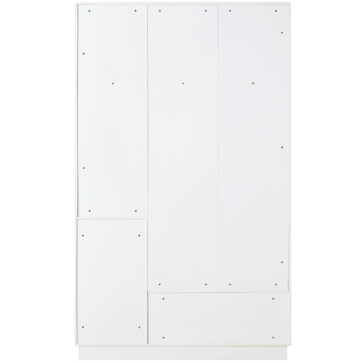 GARDEROBEN-SET 120 cm Weiß Hochglanz nkl. Schuhbank & 3 Haken - Weiß, Holzwerkstoff (120/200/40cm) - Urban Meuble