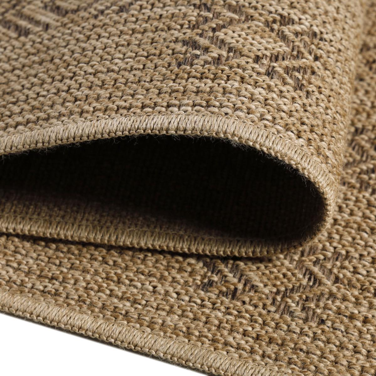 TEPPICH Outdoor KASBERG in Schwarz, im Vintage-Stil, 120 x 170 cm - Beige, Textil (170/120cm) - KADIMA DESIGN