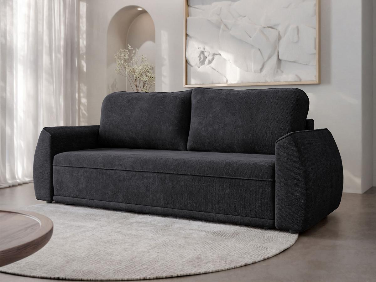 SCHLAFSOFA Floxi - Anthrazit/Schwarz, Holz/Kunststoff (244/96/96cm) - MIRJAN24