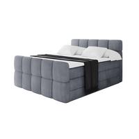 BOXBETT mit Matratze H3/H4 - FAMA-Z KING - 120x200 cm Grau Casablanca - Grau, Holzwerkstoff (120/200cm) - ALTDECOR
