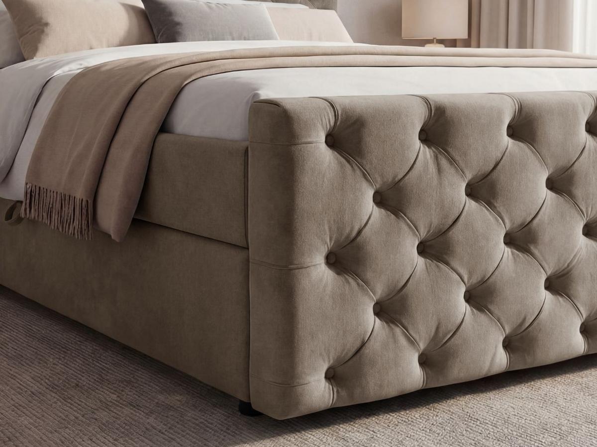 BOXBETT Montego 160x200 Braun - Braun, Holz/Textil (160/200cm) - Graingold