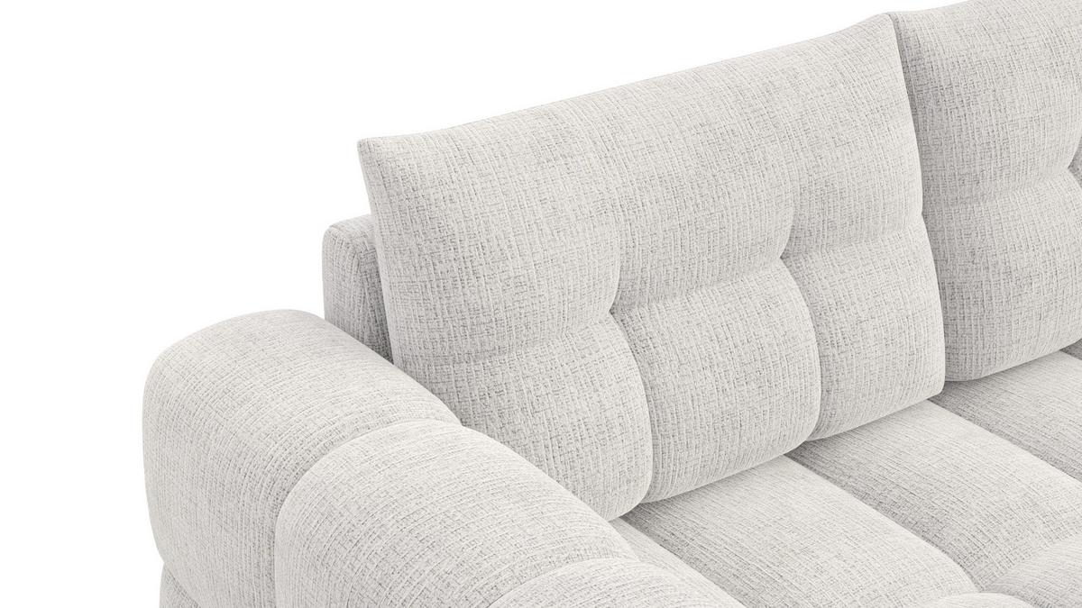 SOFA CLOUDI 2,5-Sitzer, creme - Creme/Schwarz, Holz/Textil (211/89/104cm) - Wozimo