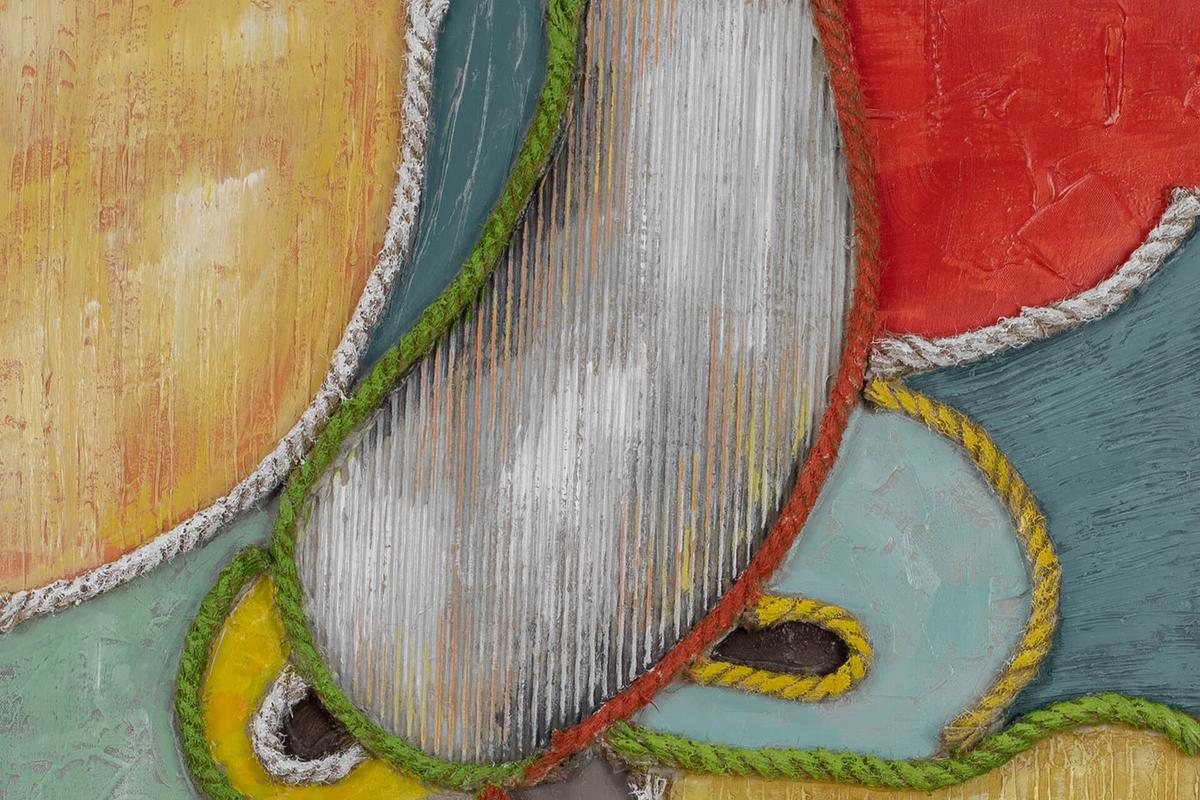 ACRYLBILD HANDGEMALT 60/90 cm - Multicolor, Holz/Textil (60/90cm) - KUNSTLOFT