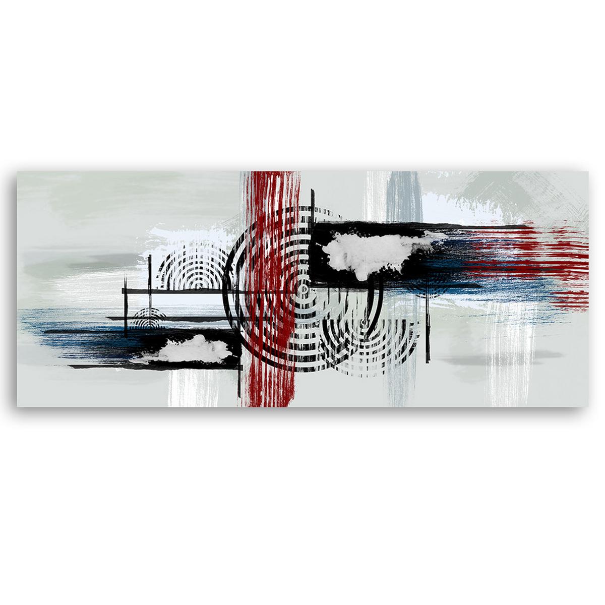 WANDBILD abstrakt auf grauem hintergrund - Grau, Textil (90/30cm) - Feeby