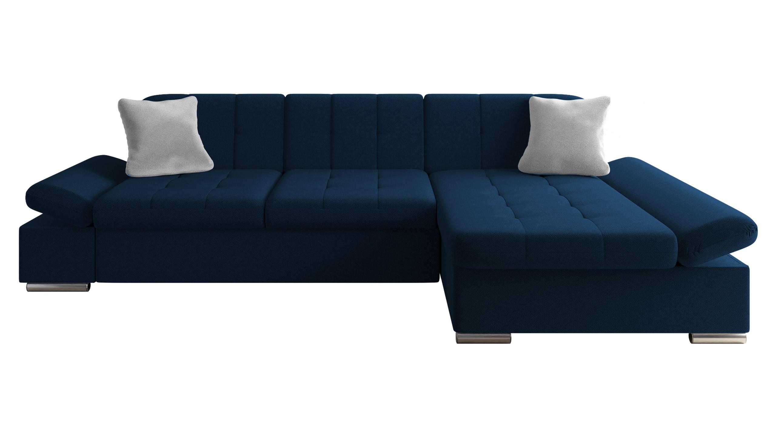 ECKSOFA Montana, Seite: Rechts - Dunkelblau, Holz/Textil (278/161cm) - MIRJAN24