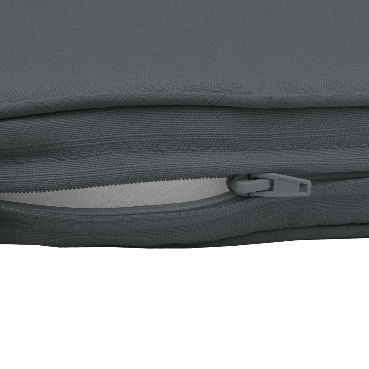 BANKAUFLAGE Base BK 150/48/5 cm Graphitgrau - Grau, Textil (48/5/150cm) - Beautissu 