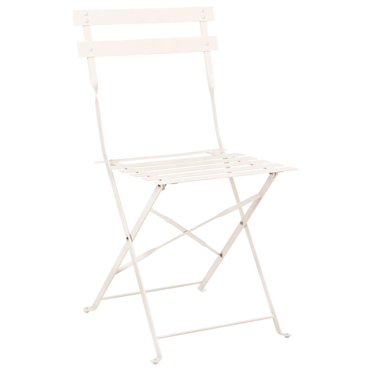 BISTRO-SET Metall Cremeweiß Fiori - Weiß, Metall - Beliani