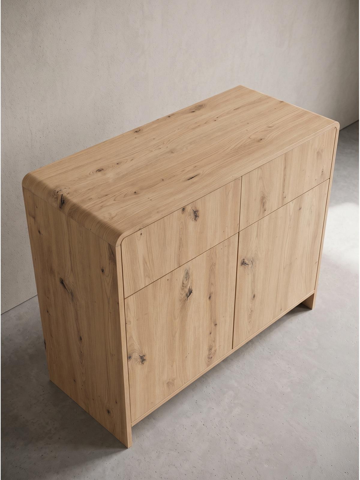 SIDEBOARD CALELLA, MDF, in Eichenoptik, 88 x 40 x 76 cm - Hellbraun/Braun, Holzwerkstoff (88/76/40cm) - KADIMA DESIGN