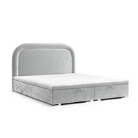 POLSTERBETT Harmony mit Stauraum 120/200 cm Hellgrau im Lotta Stoff - Chromfarben/Hellgrau, Holz/Holzwerkstoff (120/200cm) - AltaBeds