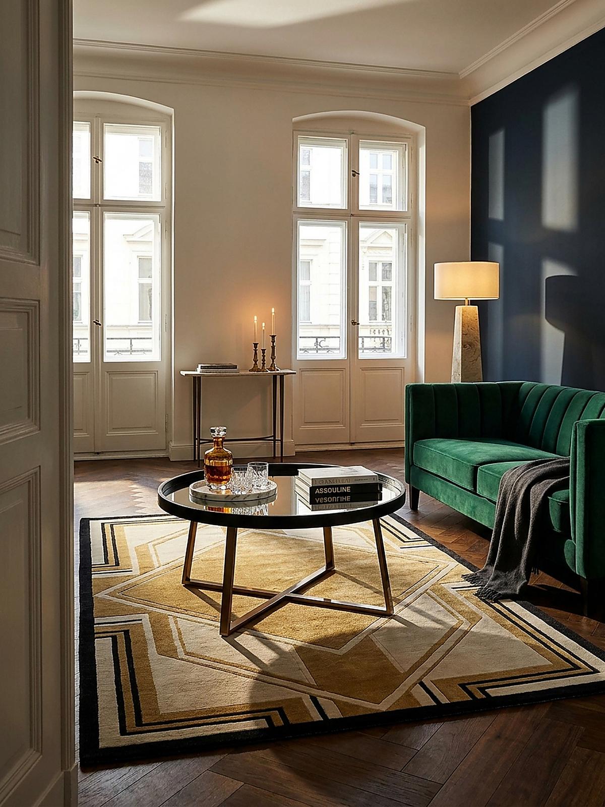 COUCHTISCH Rund in Gold, Material aus Metall und Glas, 78x42,5 cm - Goldfarben/Schwarz, Glas/Metall (78/78/42cm) - KADIMA DESIGN