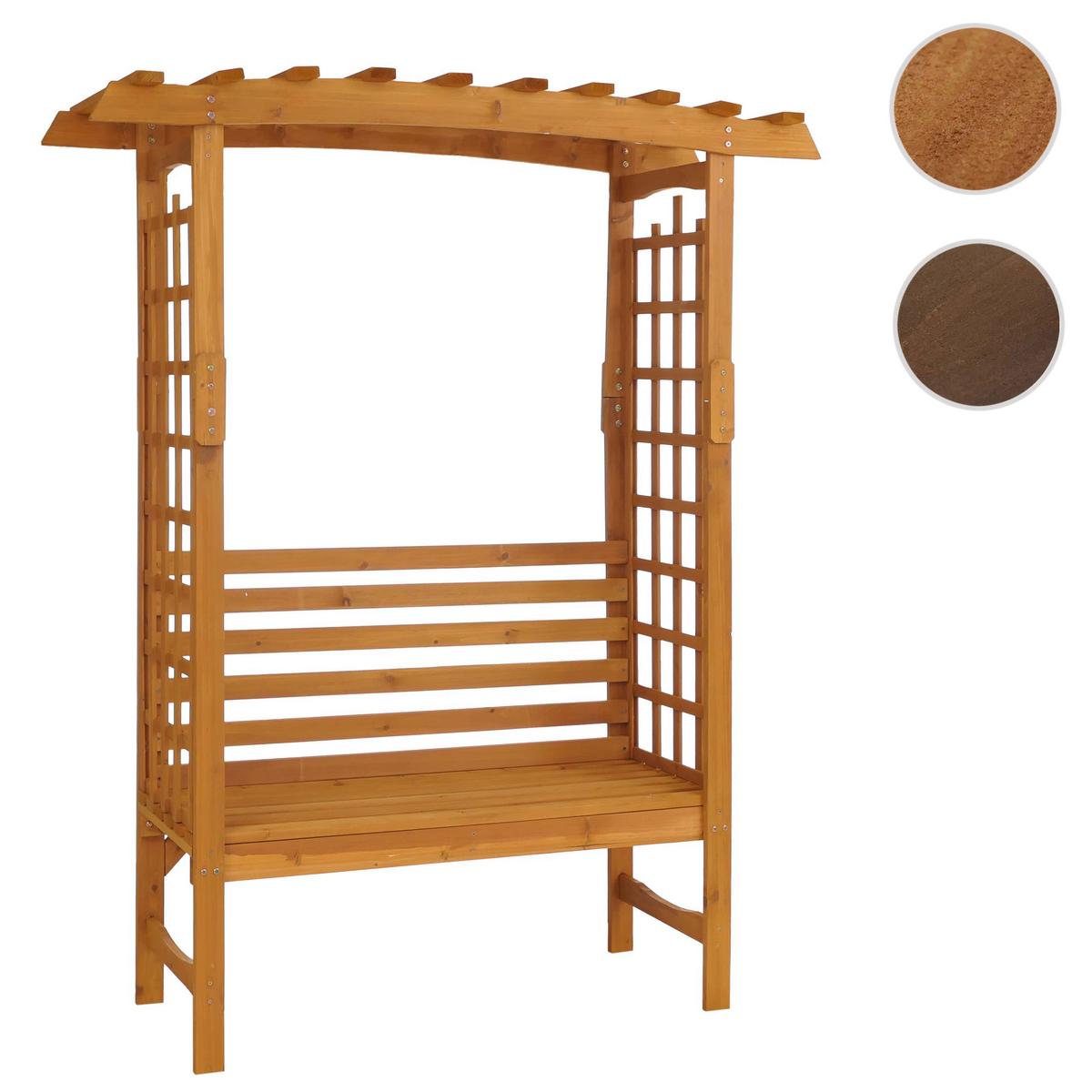 ROSENBOGEN MIT SITZBANK Braun - Braun, Holz (160/201/60cm) - MCW