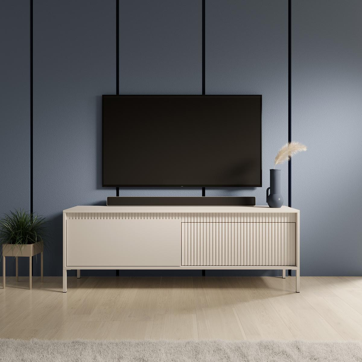 LOWBOARD SENSATO 153,5x39,5x53,4 cm mit 2 Türen Beige - Beige, Holzwerkstoff (153.5/53.4/39.5cm) - MASSENO