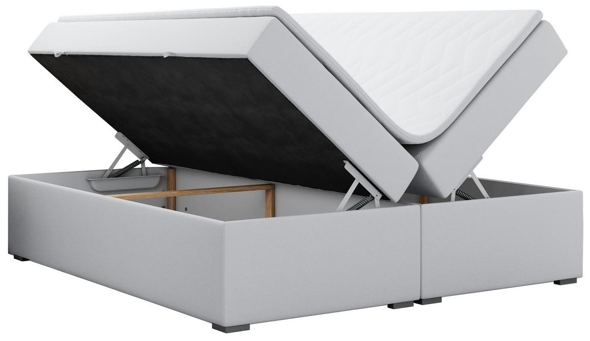 BOXBETT BESS 120/200 Weiß Kunstleder - H4 - Weiß, Holz/Textil (120/200cm) - MKS