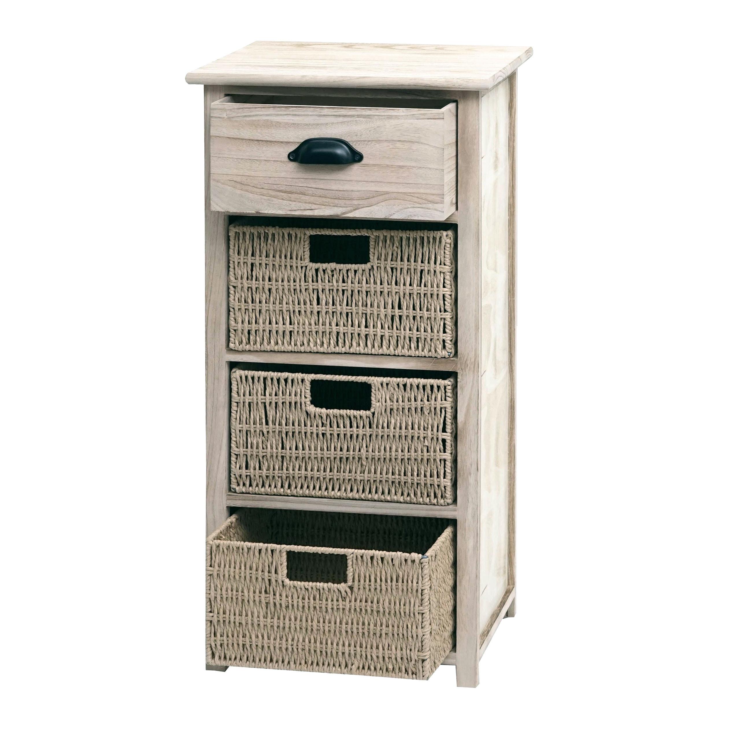 KOMMODE MIT KÖRBEN Braun - Braun, Holz (40/83/29cm) - MCW