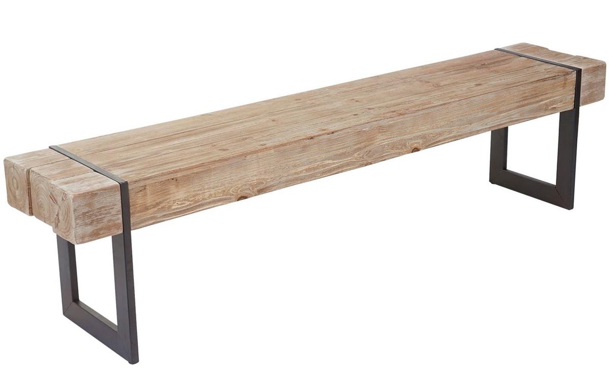 SITZBANK Braun, Schwarz - Schwarz/Naturfarben, Holz (180/45/34cm) - MCW