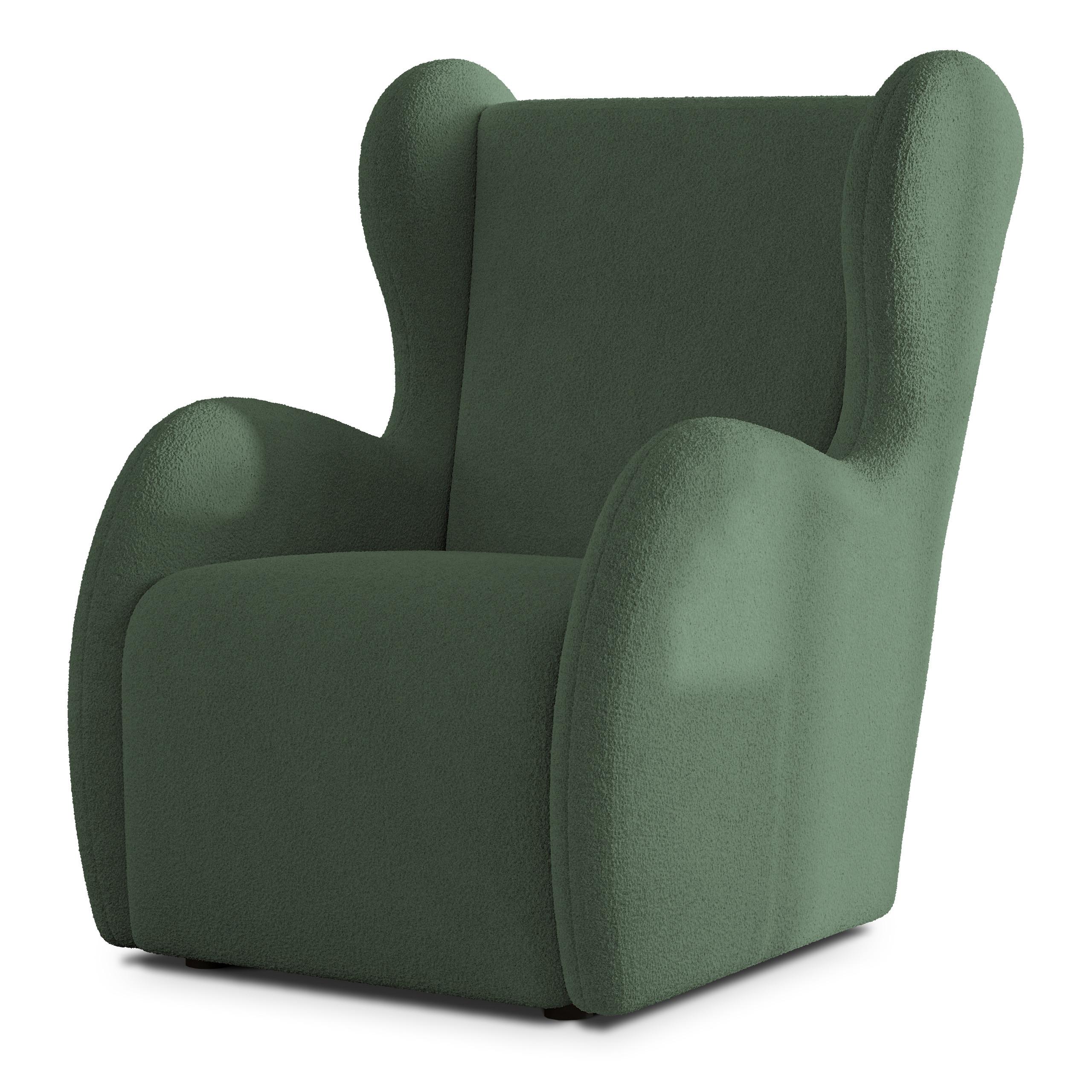 SESSEL MASTI Polstersessel Loungesessel ergonomisch, Grün - Grün, Holzwerkstoff/Kunststoff (74/100/86cm) - MASSENO