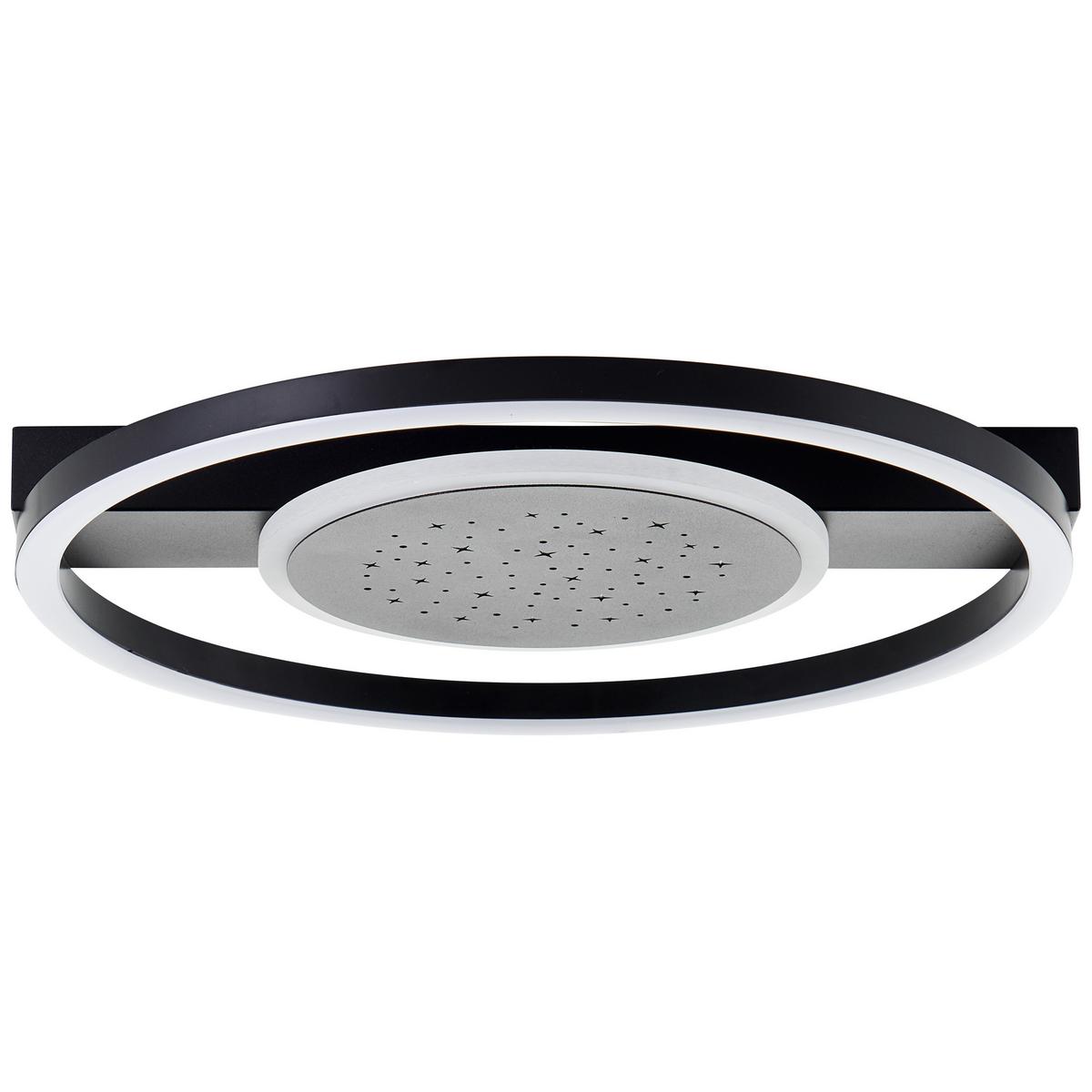 LED DECKENLEUCHTE Reno Schwarz 37/37/5 cm - Schwarz, Metall (37/37/5cm) - Brilliant