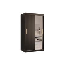 SCHWEBETÜRENSCHRANK 200/100/62 2-türig - Goldfarben/Schwarz, Holz/Kunststoff (100/200/62cm) - MÖBEL KRYSPOL