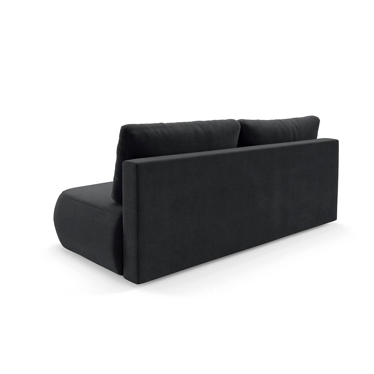 SOFA Antonio 3 Sitzplätze Schwarz - Schwarz, Holz (210/82/106cm) - Petits-meubles
