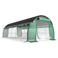 FOLIENTUNNEL, 600L x 300B x 198H cm - Grün, Kunststoff (300/198/600cm) - Outsunny