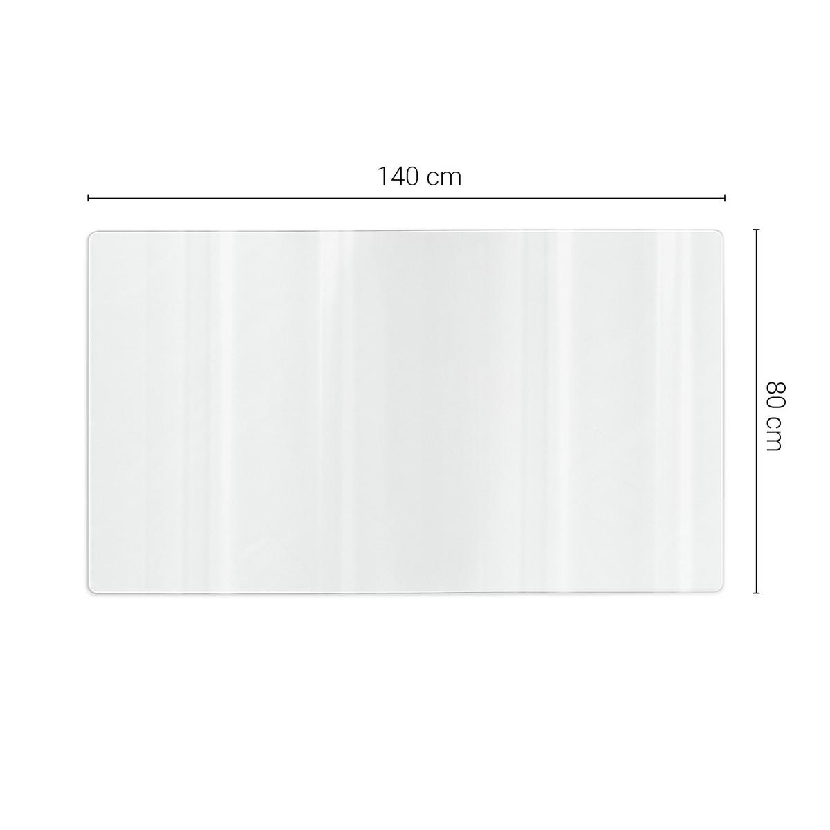 SCHUTZMATTE 140 x 80 cm – Transparente – Weiches Glas - Transparent, Kunststoff (0.2/80/140cm) - TULUP