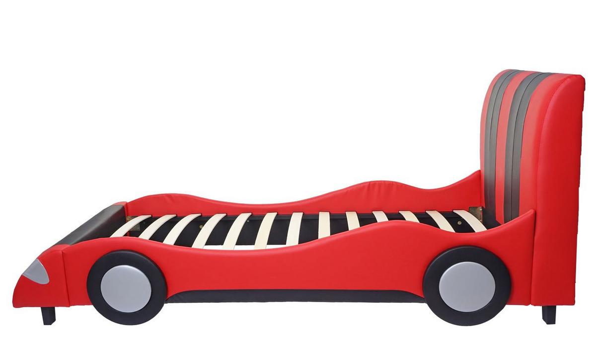 BETT AUTO Schwarz, Rot - Rot/Schwarz, Holz (114/103/237cm) - MCW