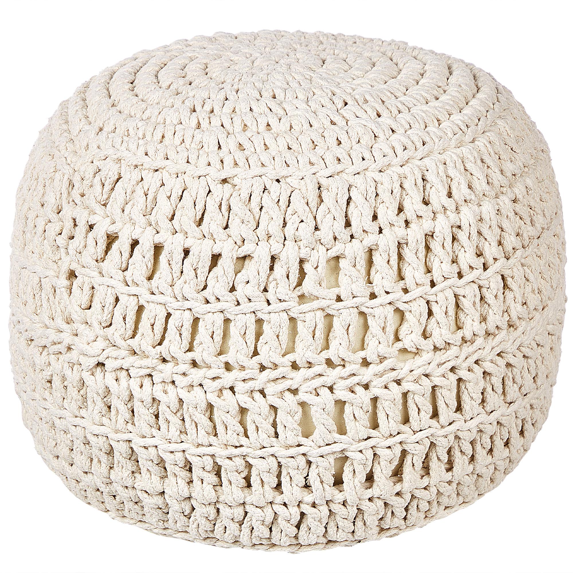 POUF Beige Arpatu - Beige, Naturmaterialien (40/40/40cm) - Beliani