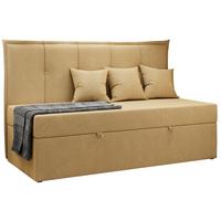 BOXBETT BANCO 90/200 Gelb Struktur - H3 - Gelb, Holz/Textil (90/200cm) - MKS