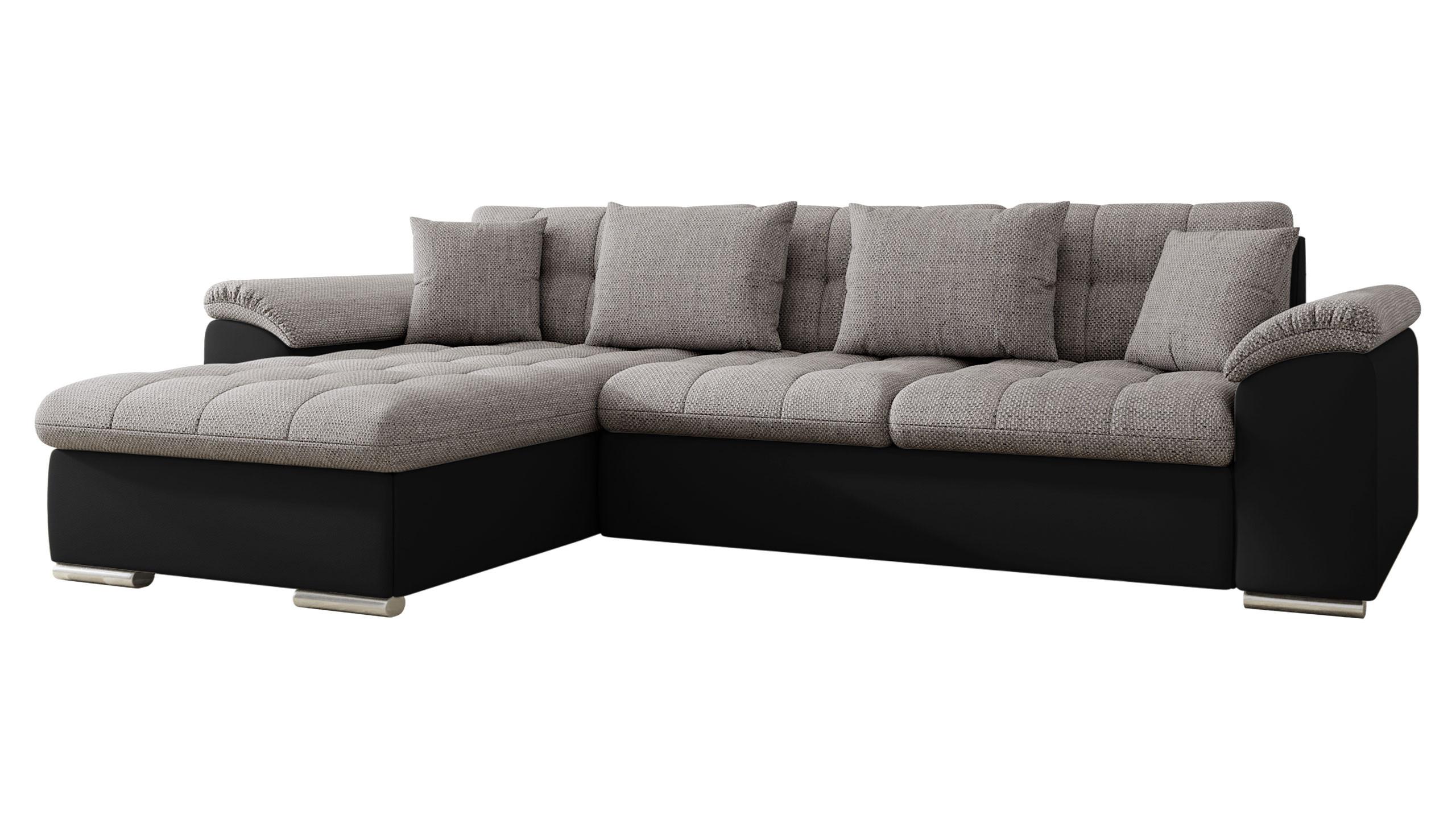ECKSOFA Diana, Seite: Links - Grau, Holz/Textil (280/160cm) - MIRJAN24