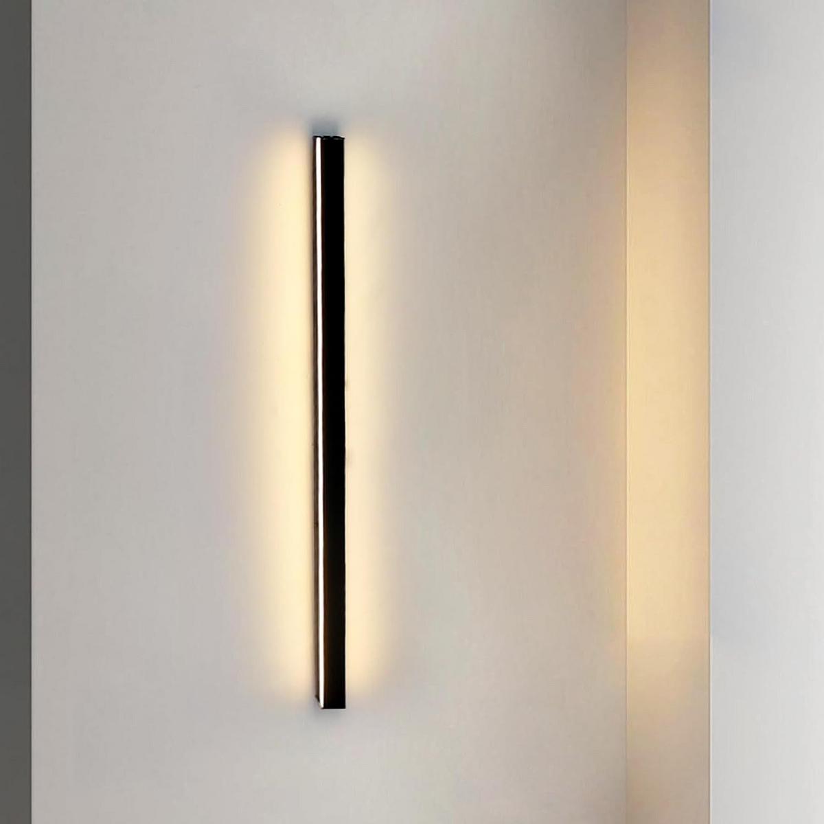 LED-WANDLEUCHTE Raying 2.5/4/100 cm - Schwarz, Metall (4/100/2.5cm) - ZMH