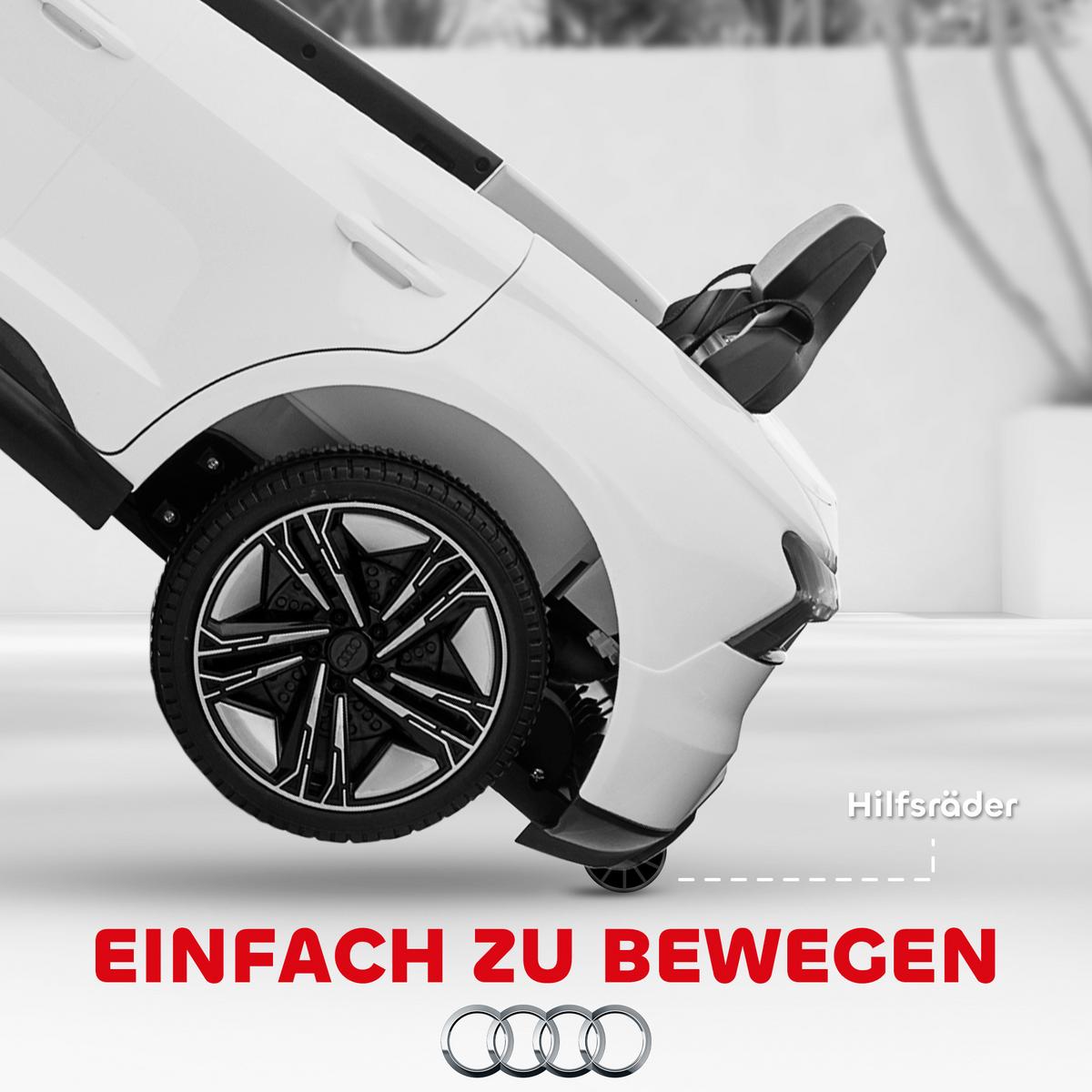 KINDER Elektroauto, Kinderauto mit 2,4G Ferbedienung, Kinderfahrzeug, Weiß - Weiß, Metall (103/58/41cm) - HOMCOM