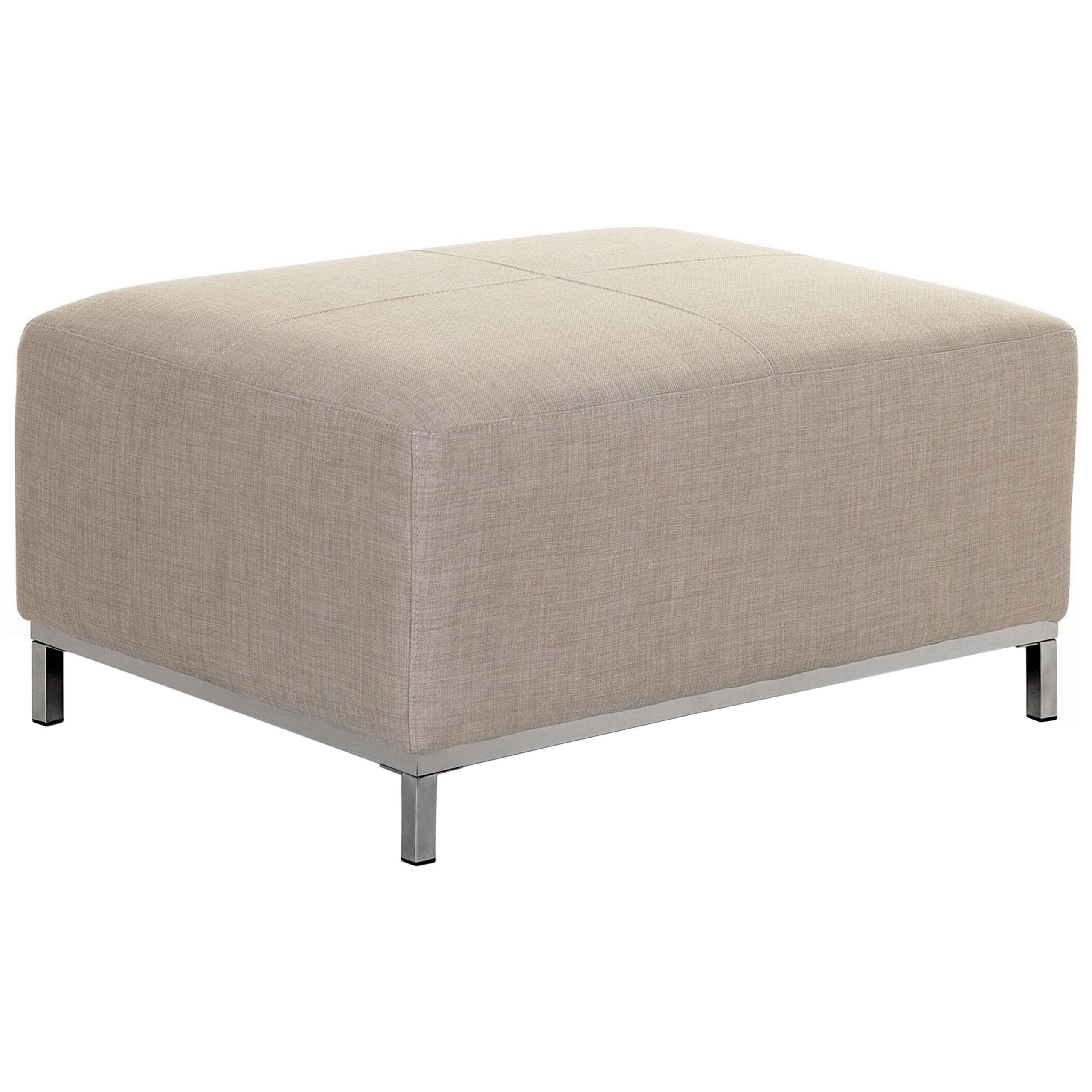 OTTOMANE Oslo 71/95/46 cm - Beige, Kunststoff/Textil (95/46/71cm) - Beliani