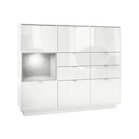 HIGHBOARD Metro Einsatz in Beton Oxid Optik - Hellgrau, Holzwerkstoff (153/123/37cm) - Vladon